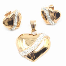 Factory Direct Hot Selling Fashion Stainless Steel Jewelry Set - Earring & Pendant